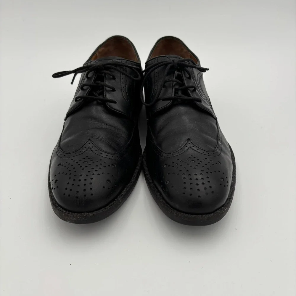 Johnston & Murphy Wingtip Oxford Mens 13M Black Excellent Leather Brogue 20-3351